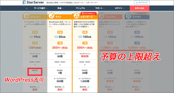 スターサーバーのプラン