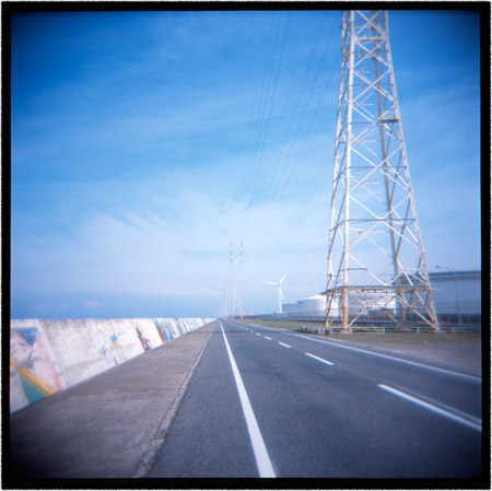 鹿島港南側の道路