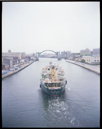 上流方向から見た木津川大水門