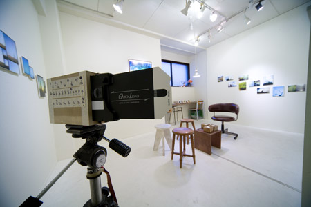 ピンホール写真の撮影中