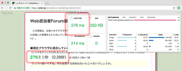 Web担ブックマークレットは Sonar 拡張機能と同じ値