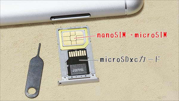 microSIM化したSIM