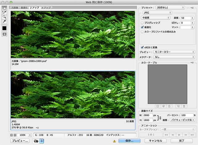 Web用に保存
